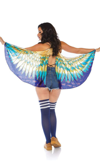 Bird Of Paradise <br><span>Blue Feather Pattern Wings</span>