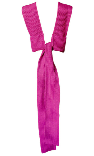 In My Dreams <br><span>Burgundy Multiway Knit Light Purple V Neck Sleeveless Tie Crop Top</span>