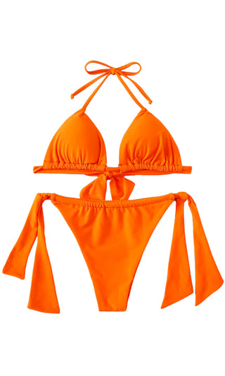 Harbor Lights <br><span>Beige Spaghetti Strap Triangle Halter Top High Cut Thong Bikini Two Piece Swimsuit</span>