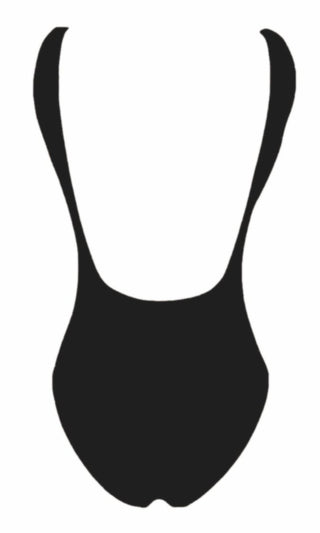 New Heights <br><span> Sleeveless Scoop Neck Low Back High Cut One Piece Swimsuit </span>