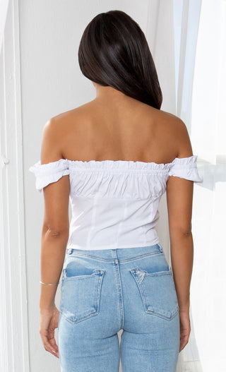 Sweet And Innocent Cap Sleeve V Neck Bow Ruffle Crop Top Blouse
