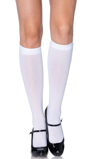 Party Always <br><span>Opaque Nylon Knee High Socks</span>
