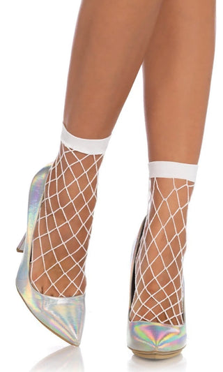 Wicked Ideas <br><span>Diamond Fishnet Mesh Anklet Socks </span>