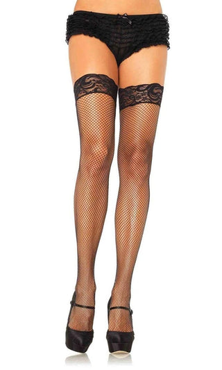 Edge Of Glory<br><span> Fishnet Mesh Lace Thigh High Stockings Tights Hosiery </span>