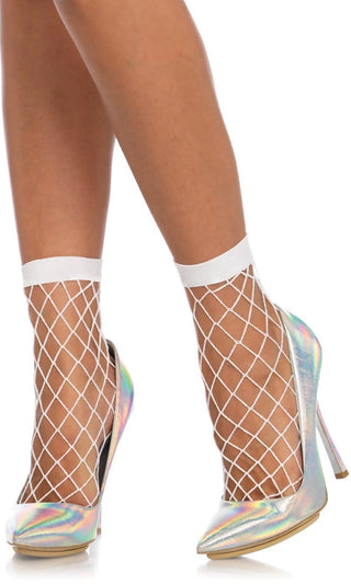 Wicked Ideas <br><span>Diamond Fishnet Mesh Anklet Socks </span>