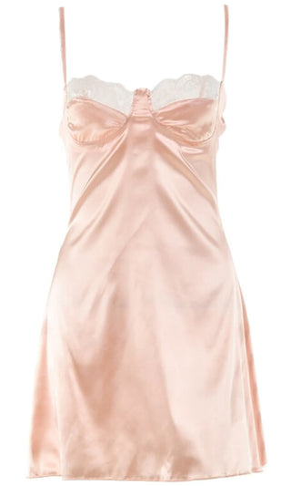 Victoria's Secret Stretch Satin Lace Cutout Slip, Silk Nightgown