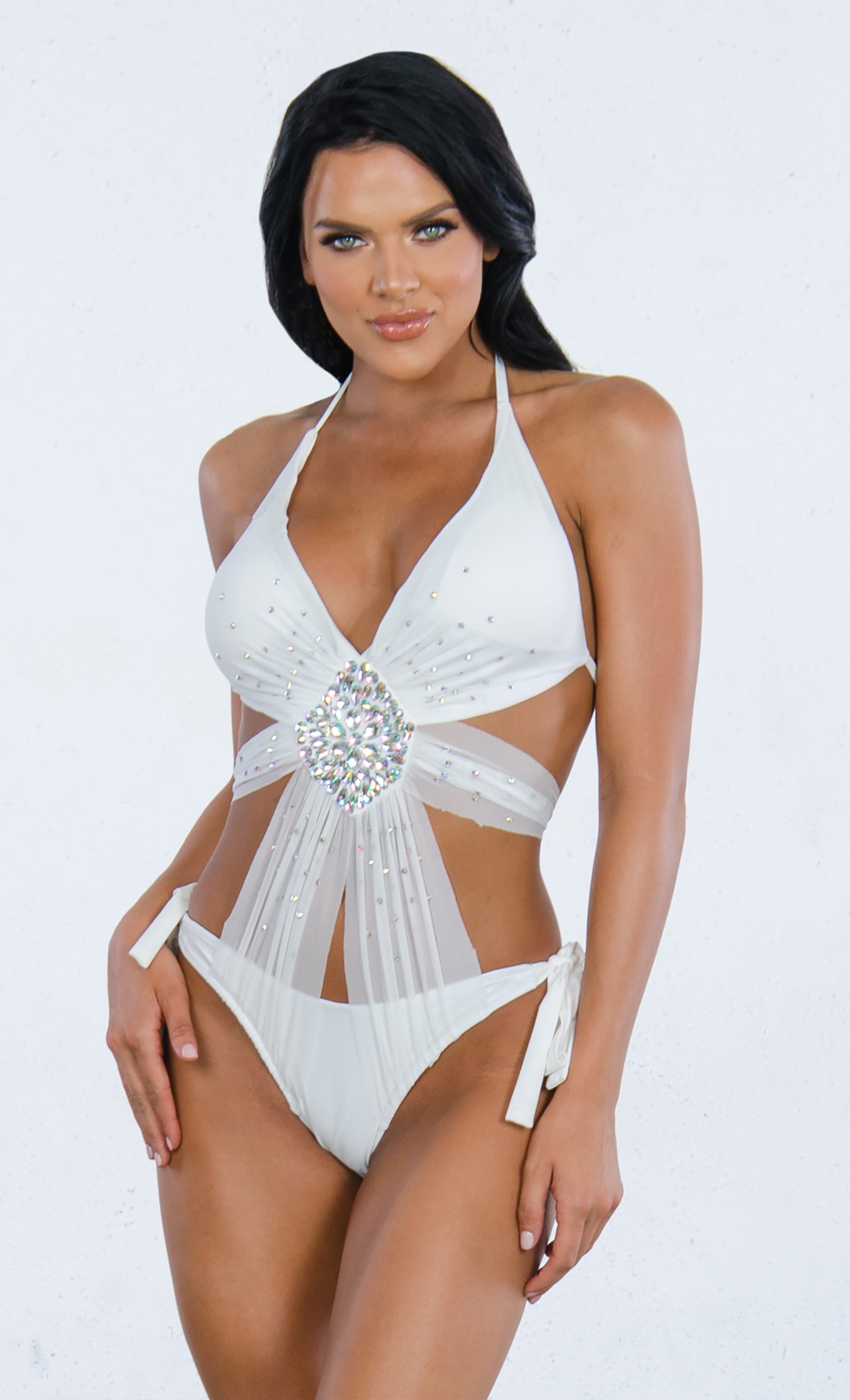 Rhinestone monokini hot sale