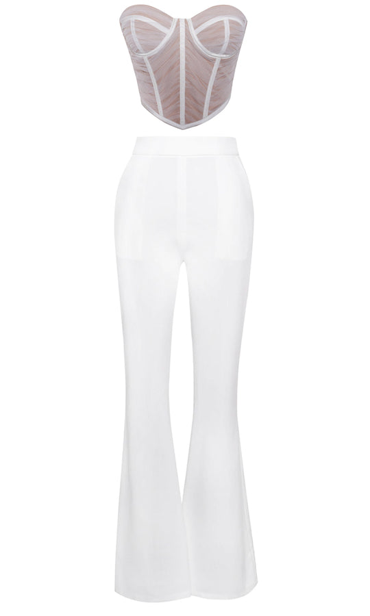 Indie Ribbed Contour Jumpsuit- White – GlamDoll Fashion