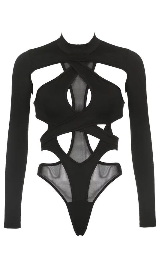 XZHGS Graphic Prints Winter Brief 90% Polyester 10% Elastane Womens Black  Bodysuit