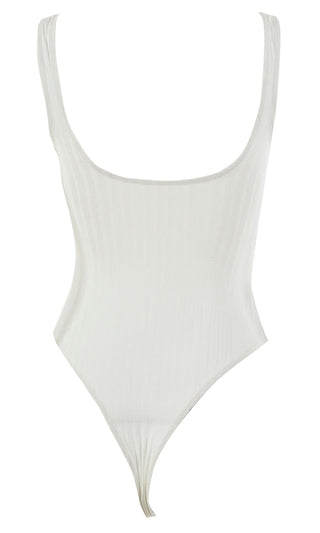 Let's Get Lost Ribbed Sleeveless Scoop Neck Front Zip Bodysuit Top - 3 Colors Available