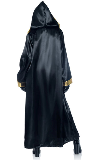 Prize Fighter <br><span>Black Gold Strapless Crop Top Shorts Hooded Robe Five Piece Halloween Costume</span>