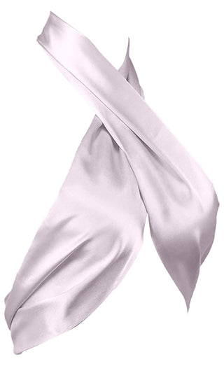 Permission to Dance <br><span> Pink Sleeveless Halter Satin  Wrap Tie Backless Crop Top</span>