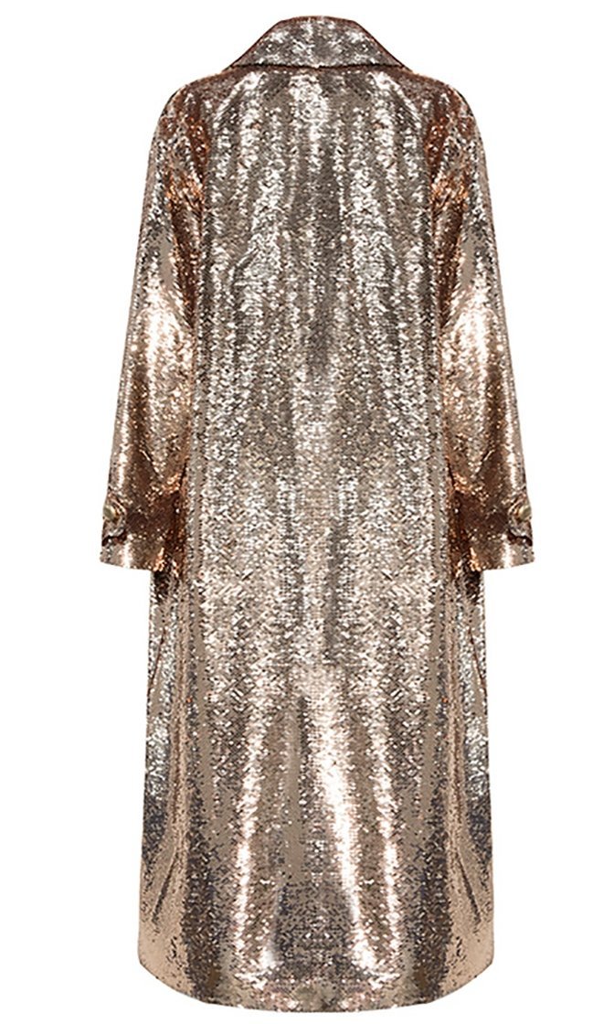 Pedal To The Metal Gold Sequin Long Sleeve Maxi Jacket - Sold Out ...